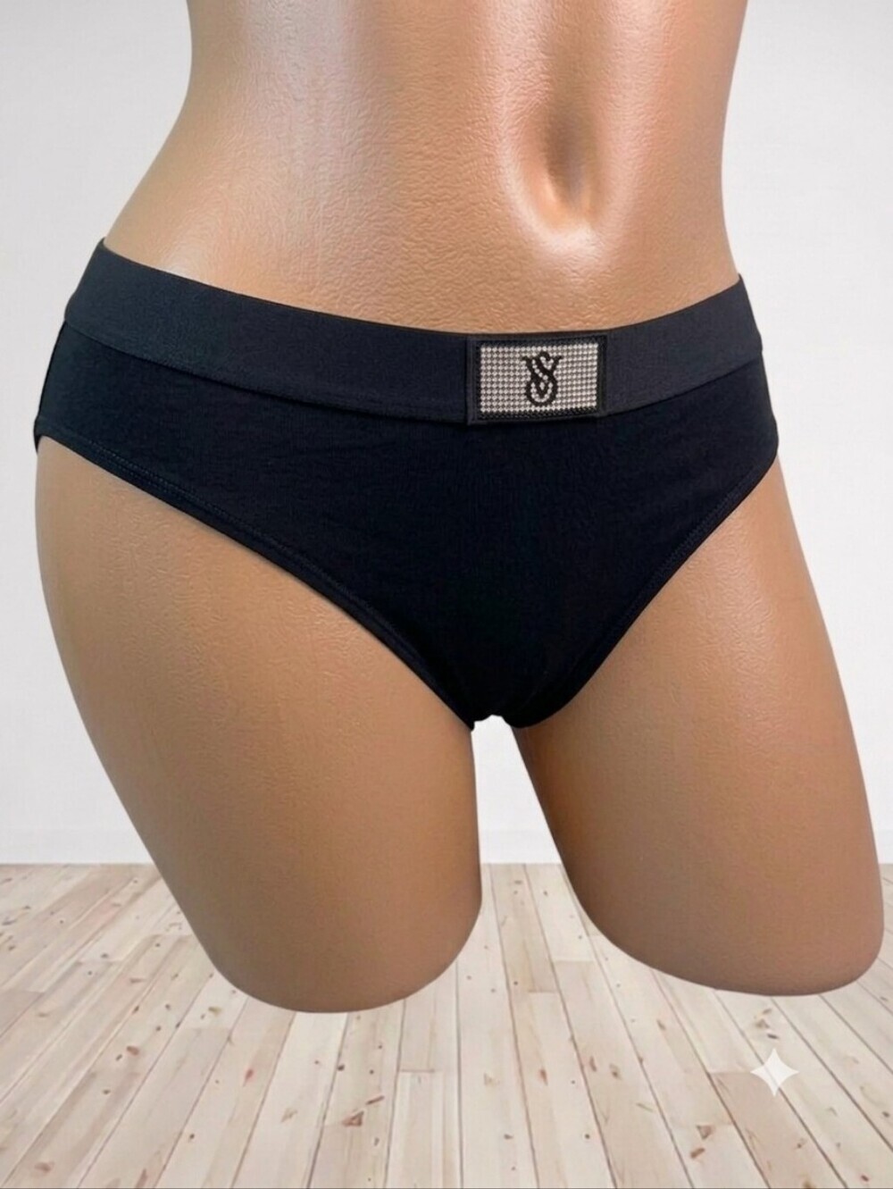 Victoria's Secret Logo Cotton Hiphugger Hipster Panties L NWT